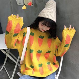 Carrot Jacquard Sweater