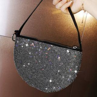 Rhinestone Zip Handbag