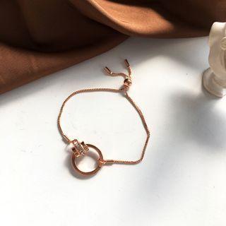 Alloy Hoop Bracelet 1 Pc - Gold - One Size