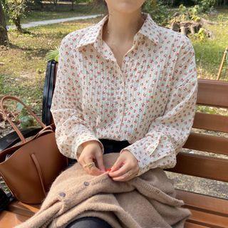 Floral Blouse 820 - Floral Blouse - Off-white - One Size