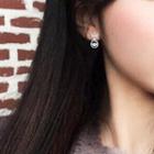 Rhinestone Crown Earring E647 - Silver - One Size