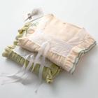 Elbow-sleeve Square Neck Lace Trim Midi Sleep Dress