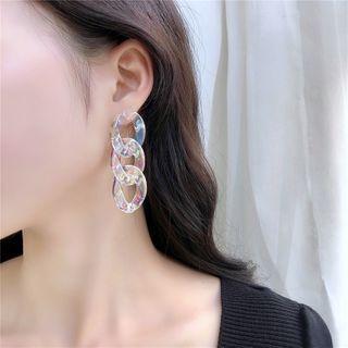 Chunky Chain Resin Dangle Earring 1 Pair - Earrings - One Size