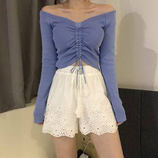 Drawcord Knit Top