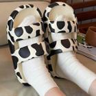 Cow Print Platform Slide Sandals