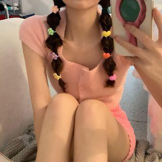 Set Of 10: Heart / Flower Hair Tie
