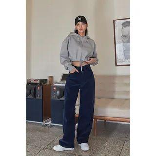Drawstring Zipped Cropped Hoodie