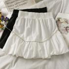 Rhinestone & Pearl Bubble Mini Skirt