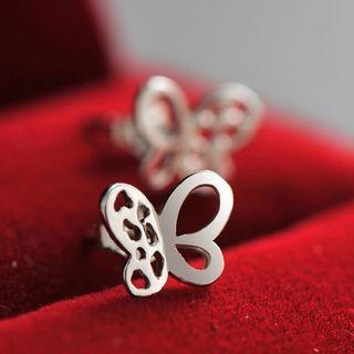 925 Sterling Silver Butterfly Stud Earrings