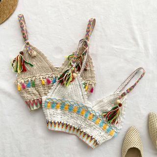 Crochet Knit Crop Camisole