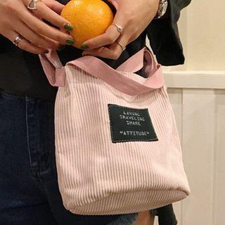 Striped Crossbody Bucket Bag