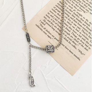 Alloy Pendant Necklace 1 Pc - Silver - One Size