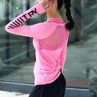 Sport Long-sleeve Mesh-panel Top