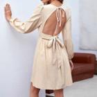 Cutout-back Mini A-line Dress