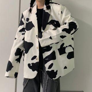 Cow Patterned Blazer