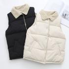 Faux Shearling Padded Vest