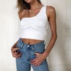 Set: Sleeveless Cropped Top + Midi A-line Dress