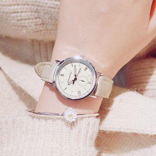 Faux-leather Watch