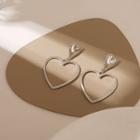 Love Heart Geometric Shape Stud Earring As Shown In Figure - One Size