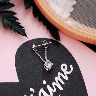 Rhinestone Cube Earring