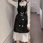 Set: Plain Shirt Dress + Tie Waist Jumper Dress