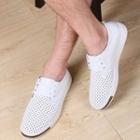 Genuine Leather Cutout Sneakers