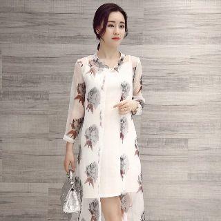 Printed Long Light Jacket