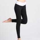 Contrast Trim Quick-dry Yoga Pants