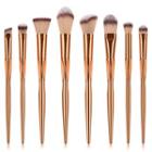 Set Of 8: Makeup Brushes T-08-79 - 8 Pcs - Rose Gold - One Size