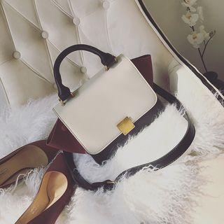 Flap Panel Buckle Handbag