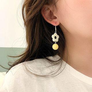Flower Beaded Drop Earring 1 Pair - As Shown In Figure - One Size