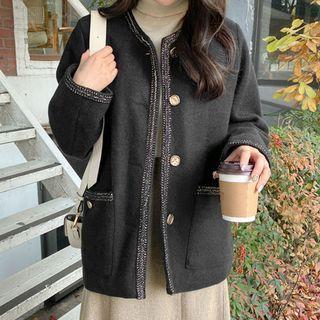 Metallic-button Trimmed Jacket