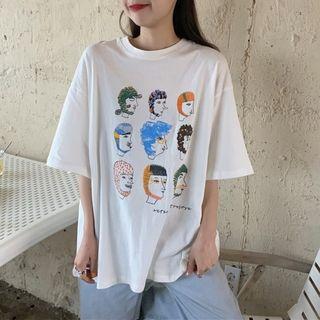 Head Print Short-sleeve T-shirt