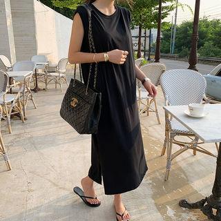 Layered Plain Long Tank Dress