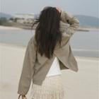 Long-sleeve Split-back T-shirt
