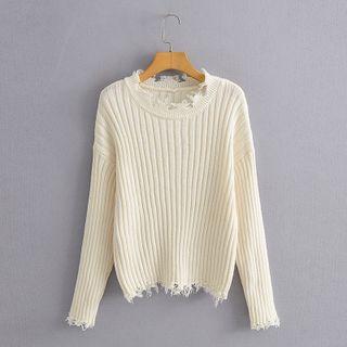 Distressed Sweater Off-white - One Size