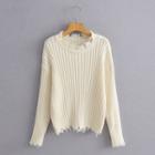 Distressed Sweater Off-white - One Size