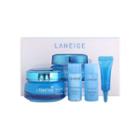 Laneige - Water Bank Gel Cream Ex Set: Gel Cream 50ml + Skin Refiner 15ml + Emulsion 15ml + Eye Gel 3ml 4pcs