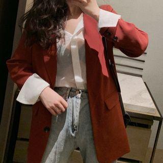 Plain Blouse / Single-breasted Blazer