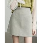 Herringbone Mini A-line Skirt