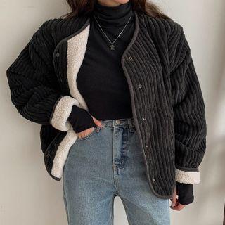 Reversible Sherpa-fleece Corduroy Jacket