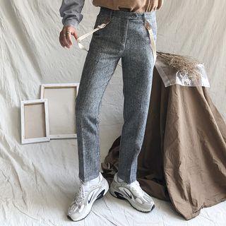 Suspender Crop Dress Pants