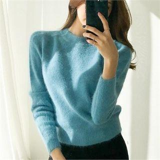 Crewneck Colored Fluffy Sweater