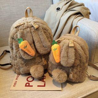 Rabbit Ear Accent Fluffy Backpack