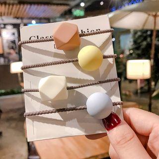 Geometric / Round Bead Hair Tie