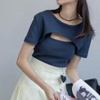Short-sleeve Top / Camisole Top / Strappy A-line Dress / Set