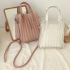 Pleated Tote Bag With Zipper Bag
