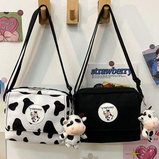 Cow Print Flap Crossbody Bag