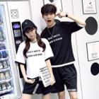 Couple Matching Lettering T-shirt / Shorts / Skirt