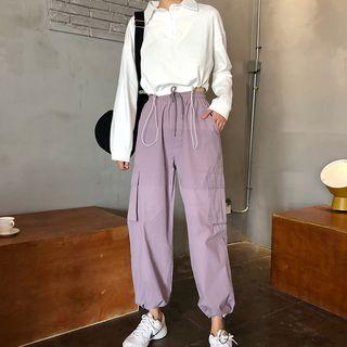 Long-sleeve Polo Shirt / Cargo Harem Pants